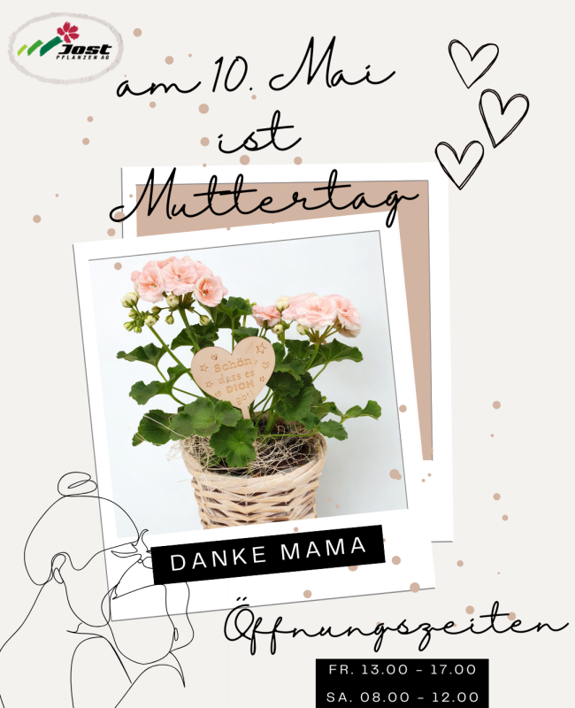 Beige Schwarz Einfach Elegant Foto Muttertag Mama Grafik Instagram Beitrag